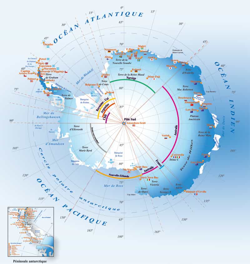 L'Antarctique est un continent situé au pôle Sud. De nombreuses bases scientifiques y sont présentes© IPEV, DR