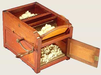 L'égreneuse a révolutionné la manière de récolter le coton. © William Hoogland, Domaine public, Wikimedia Commons