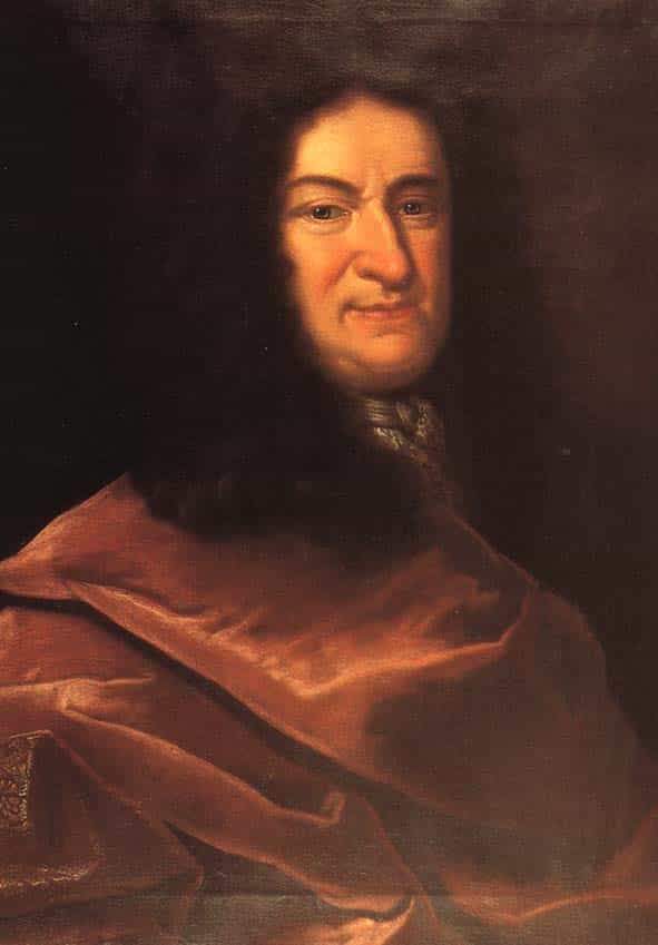 Gottfried Wilhelm von Leibniz, le grand mathématicien précurseur de l'informatique et des calculs en nombre binaire. ©&nbsp;University of Massachusetts Lowell
