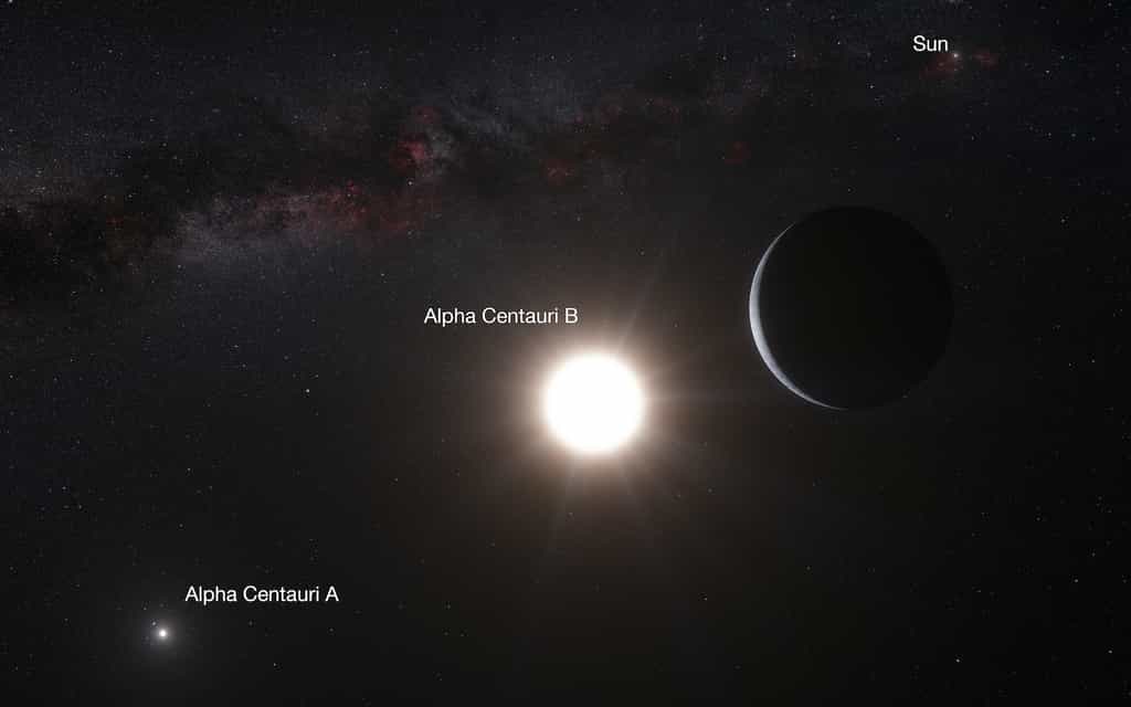 L’hypothètique Alpha du Centaure Bb à 4,3 années-lumière de la Terre. © ESO