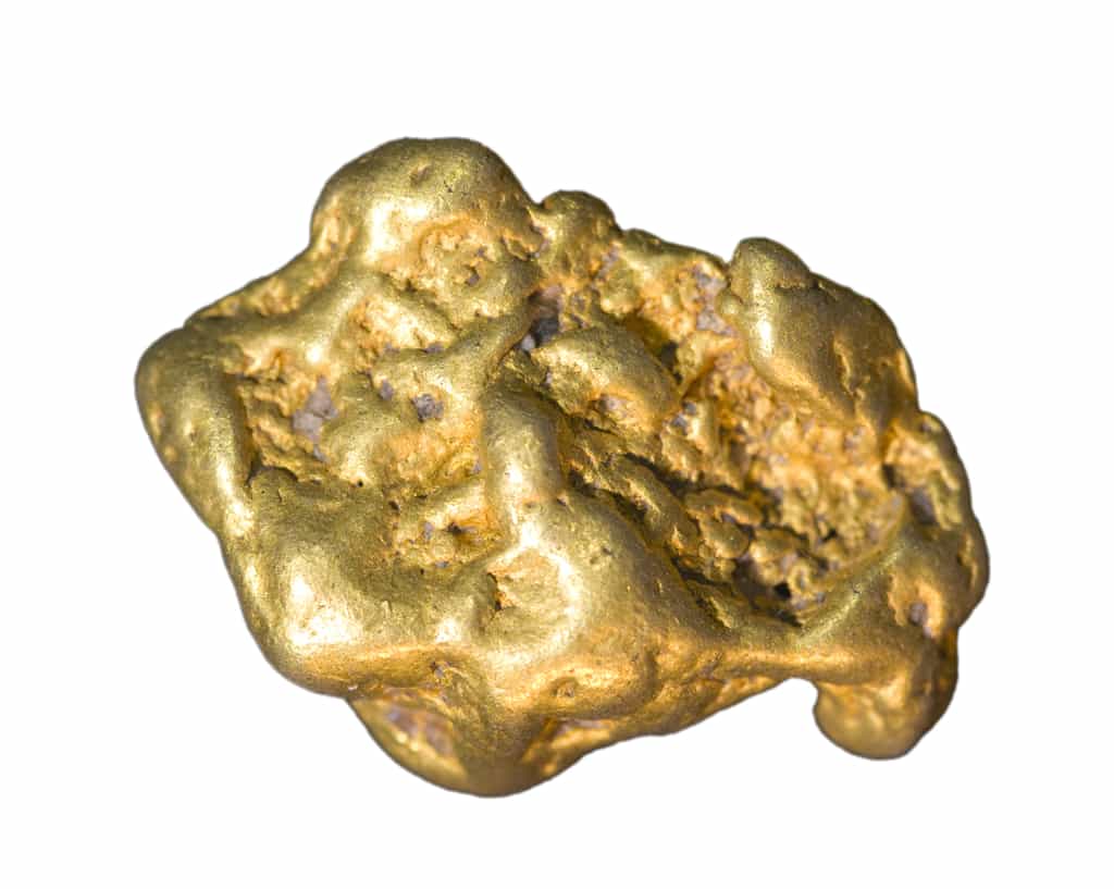 Les pépites d'or se trouvent à l'état natif dans la nature… mais elles restent rares. © MarcelClemens, shutterstock