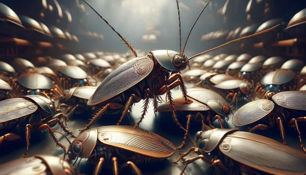 Ce nouveau système utilise une dynamique de leader-suiveur, où un insecte cyborg agit comme un chef de groupe guidant 19 autres insectes. © Futura, Adobe Stock