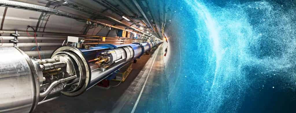 Avec le LHC, les physiciens n'explorent pas que les mystères de l'infiniment petit mais aussi ceux de l'infiniment grand. En effet, le Grand Collisionneur de Hadrons découvrira peut-être des particules de matière noire. © Cern 