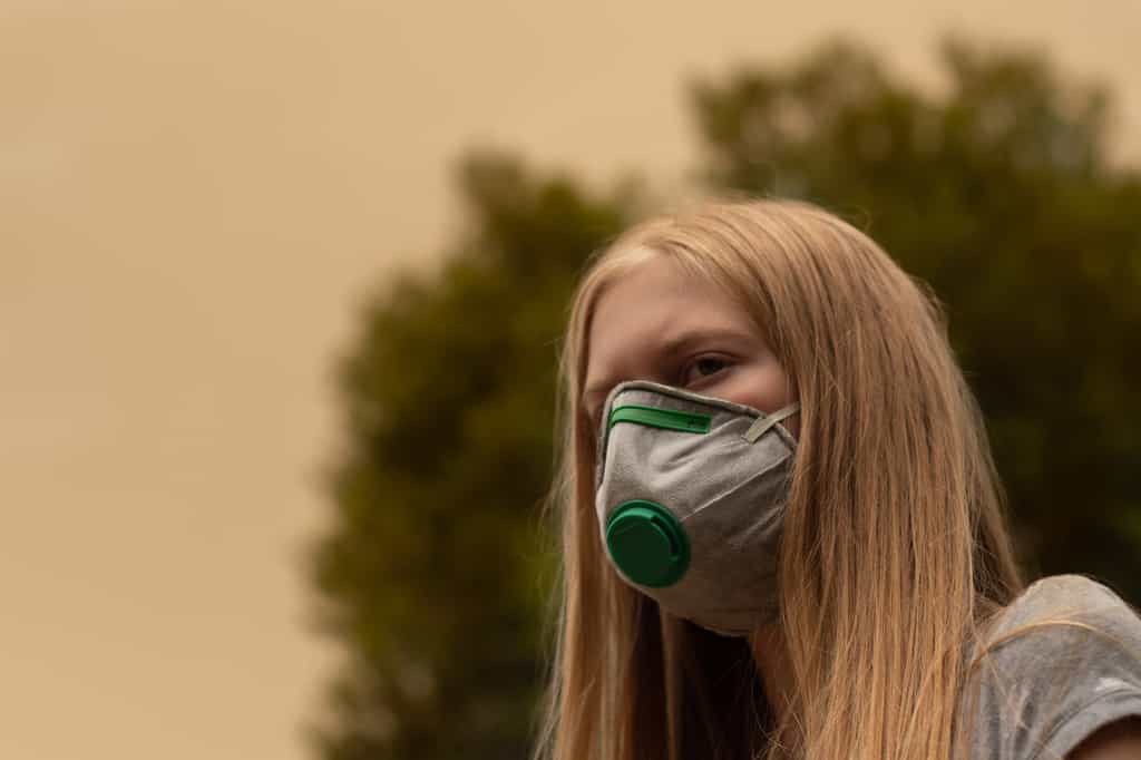 Seuls les masques dits FFP2 semblent à même de protéger à la fois contre le coronavirus et les fumées de feux de forêt. © Daria Nipot, Adobe Stock