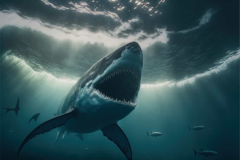 Après l'examen de ses vertèbres et la comparaison à celles de requins blancs, les scientifiques ont conclu que le mégalodon était moins massif que l'on imaginait. © severin, Adobe Stock