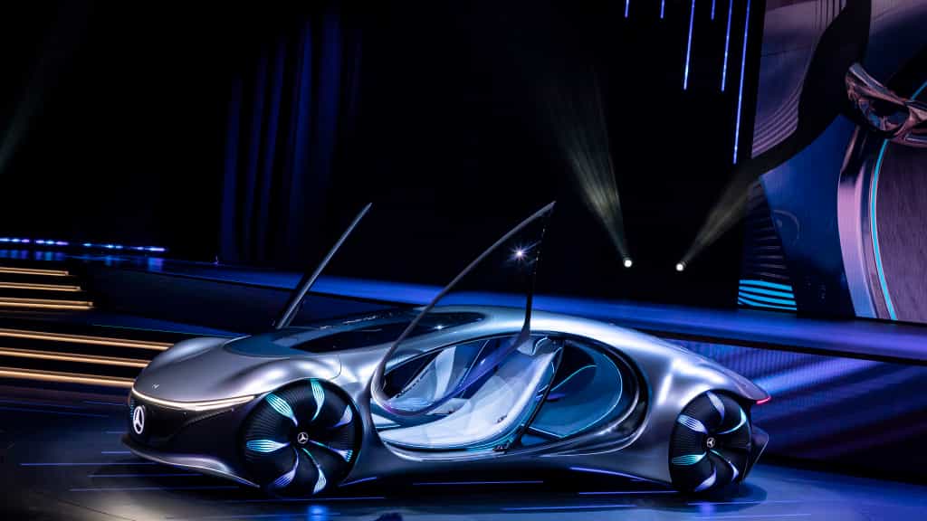 La Mercedes-Benz VISION AVTR suggère une symbiose entre l’homme, la machine et son environnement. © Mercedes-Benz