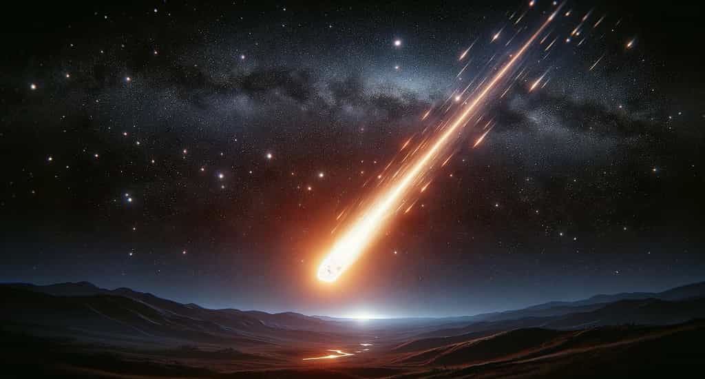Illustration d'une météorite. © XD pour Futura avec DALL-E