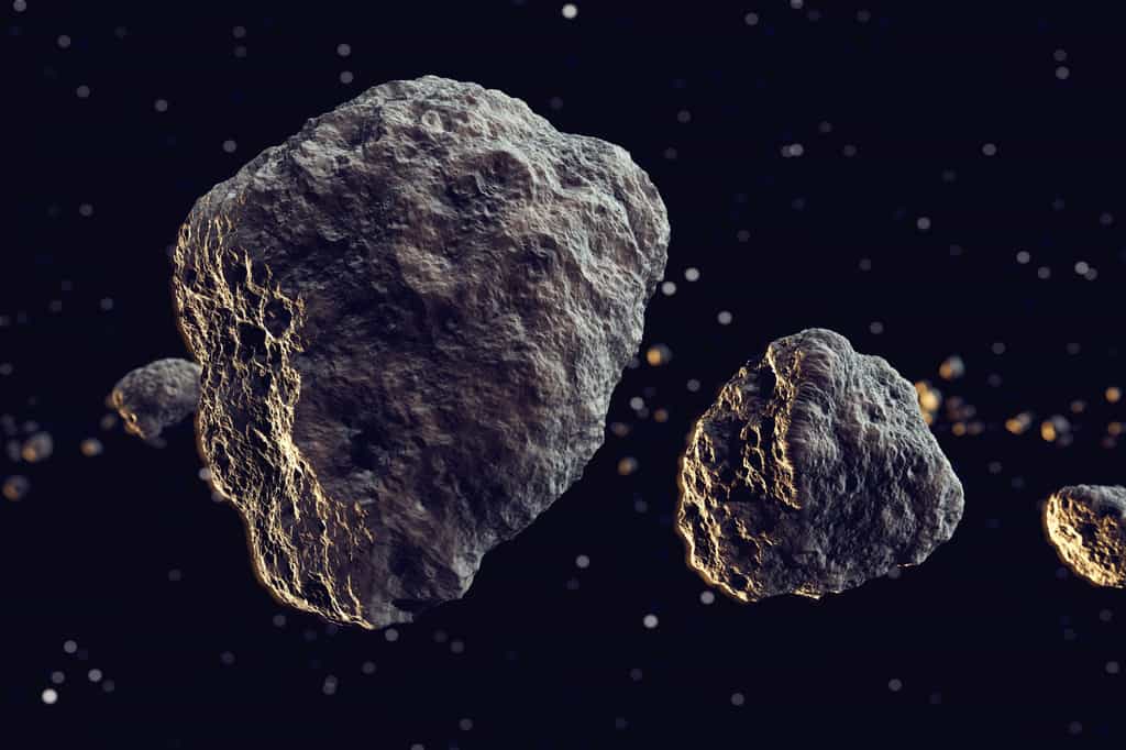 Illustration d'une météorite. © Dabarti, Adobe Stock