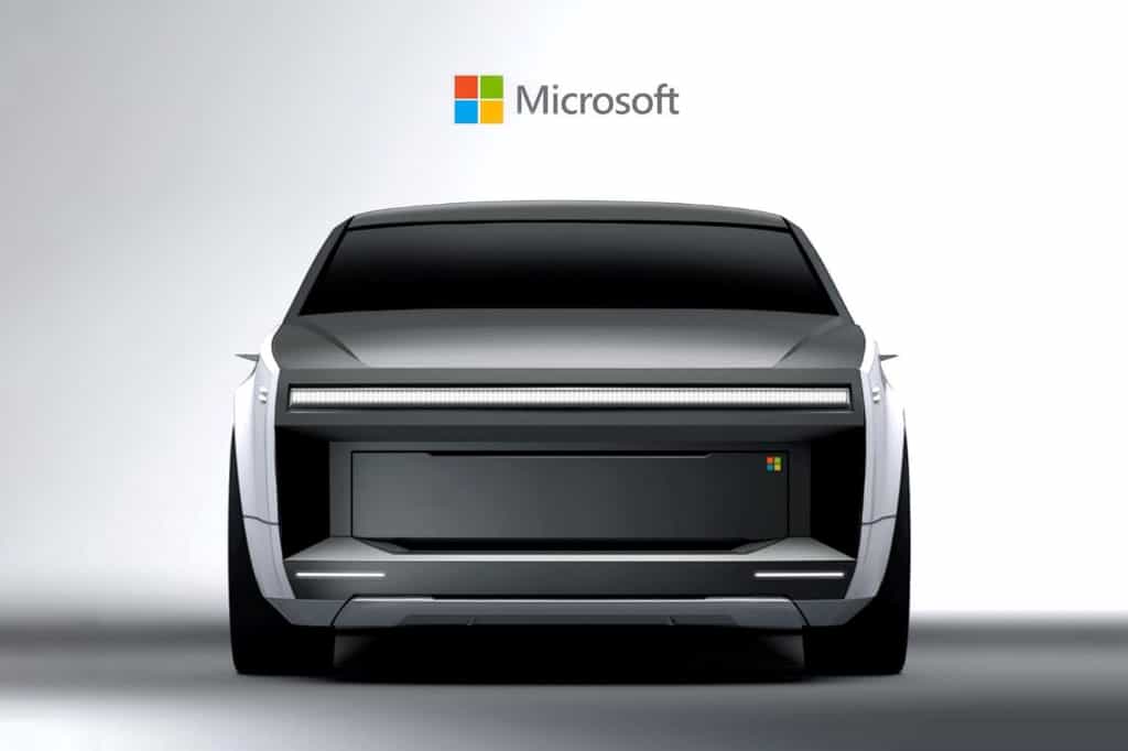 La Microsoft Surface Car électrique et autonome telle qu’imaginée par le designer Yang Gu-Rum. © Yang Gu-Rum