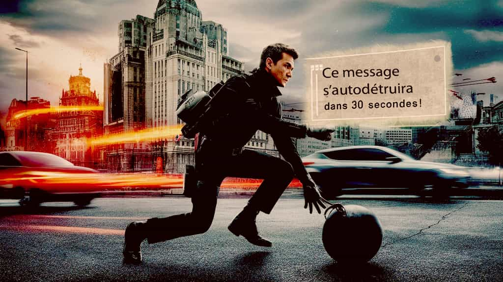 Ce message s’autodétruira dans 30 secondes… Ou comment transposer Mission impossible sur Internet. © D. Ichbiah avec ideogram.ai (image générée avec IA)