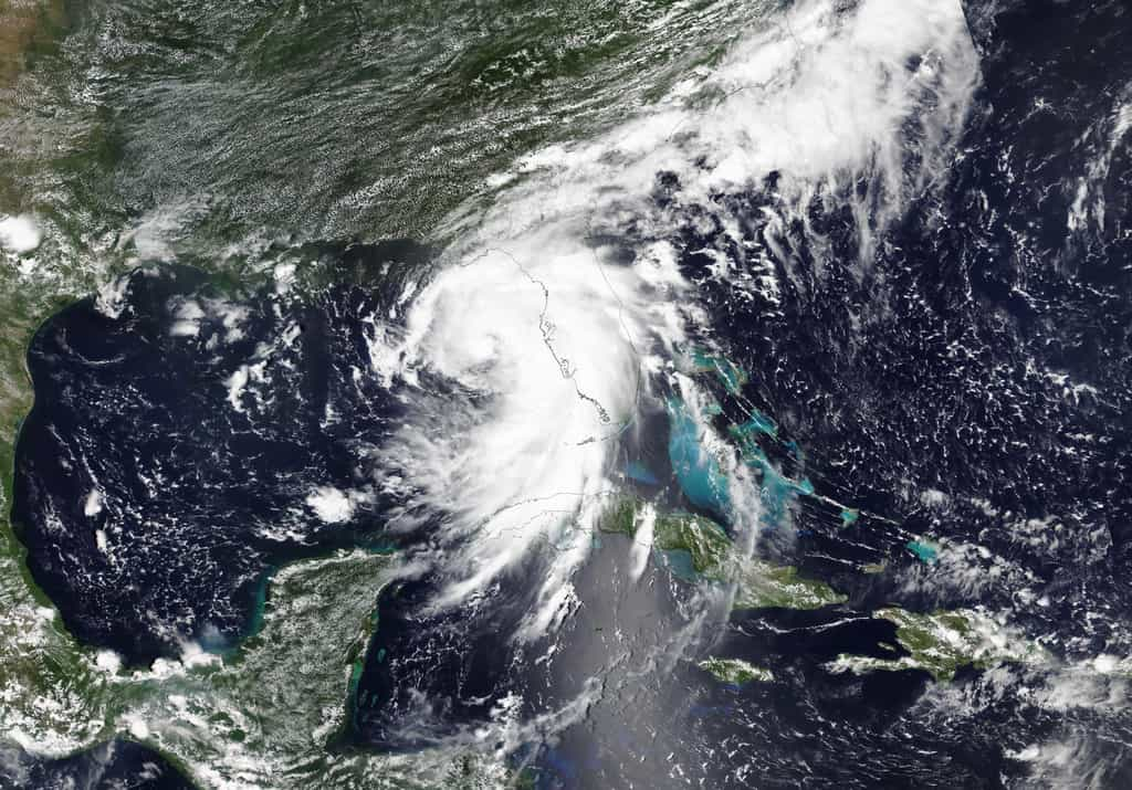 L'ouragan Debby sur la Floride le 5 août. © NOAA