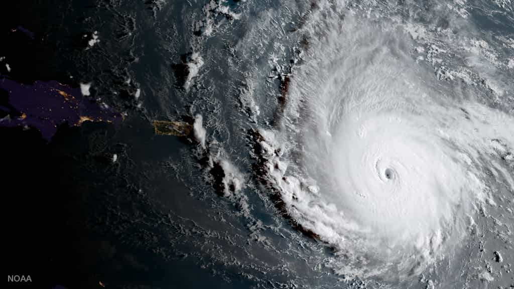 L'ouragan Irma, l'un des plus puissant jamais observé au-dessus de l'Atlantique, le 5 septembre 2017. © NOAA