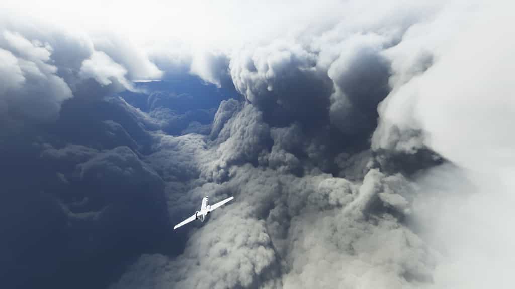 Des images époustouflantes et ultraréalistes obtenues par la modélisation des données météo en temps réel dans Flight Simulator 2020. © Petri Levälahti @Berduu, Twitter