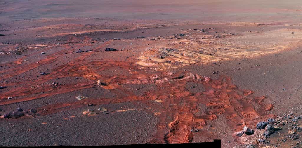 Extrait du panorama photographié par Opportunity entre le 13 mai et le 10 juin 2018. © Nasa, JPL-Caltech, Cornell, ASU