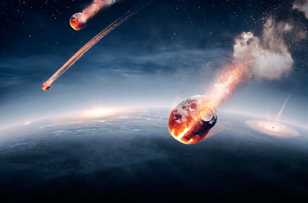 Selon des chercheurs de l’université d’Osaka au Japon, la Terre a été bombardée par une pluie de météorite il y a 800 millions d’années. © JohanSwanepoel, Adobe Stock