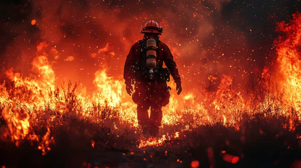 1 400 pompiers risquent actuellement leur vie en luttant contre les incendies californiens. © r keks20034, Adobe Stock