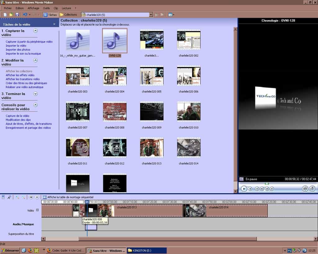 Montage vidéo avec Windows : mettre un fond sonore. © Futura-Techno