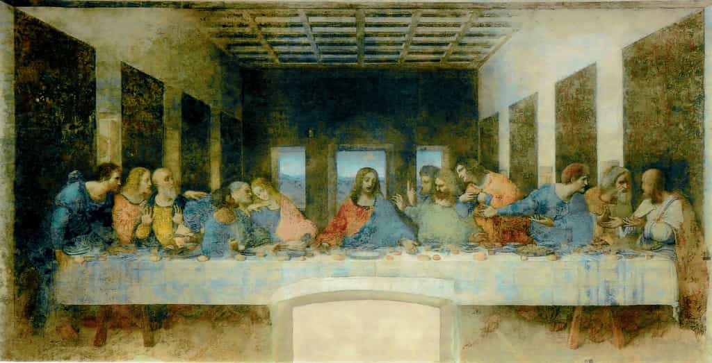 La Cène, célèbre fresque de de Léonard de Vinci (1495-1498). © Léonard de Vinci, Wikimedia Commons, Domaine public