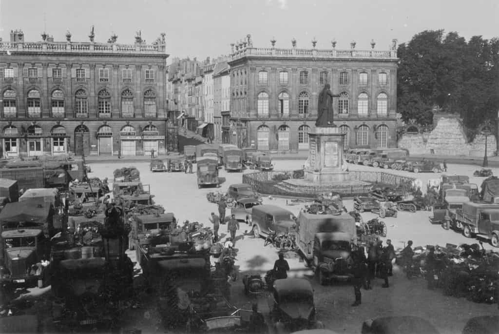 L'armée allemande, ici à Nancy, a occupé la France durant la seconde guerre mondiale, ce qui a entraîné de nombreuses privations. © Willi Ude, Wikimedia Commons, CC by-sa 3.0