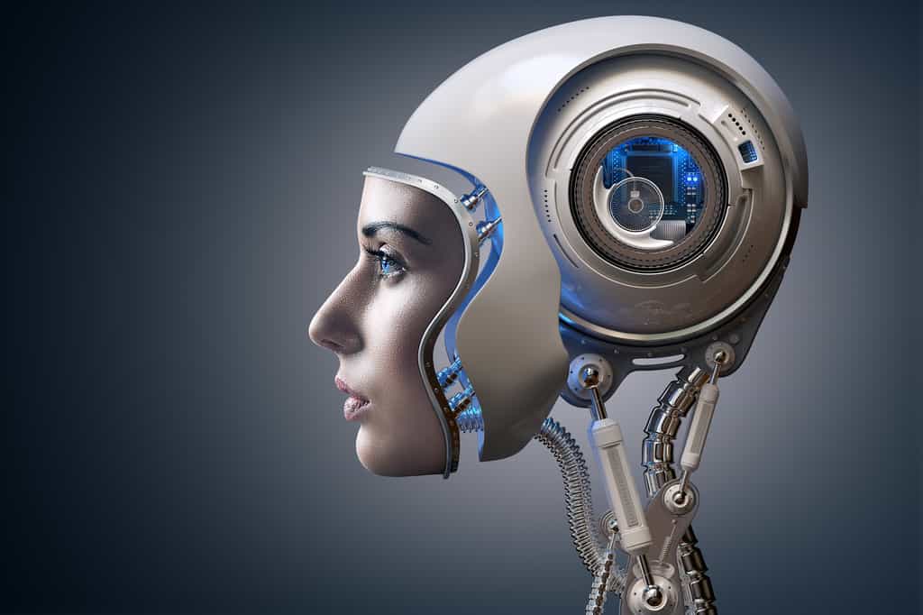 Un cyborg est un être humain ayant reçu des greffes d’éléments mécaniques ou électroniques. © JohanSwanepoel, Adobe Stock