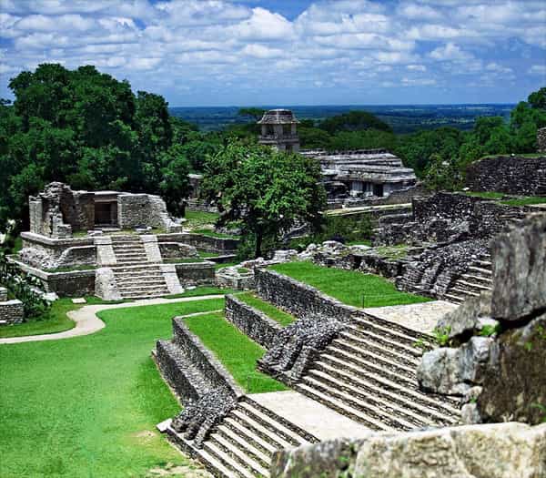 Ruines de Palenque, dans le Chiapas. © Jan Harenburg, Wikimedia Commons, cc by 3.0