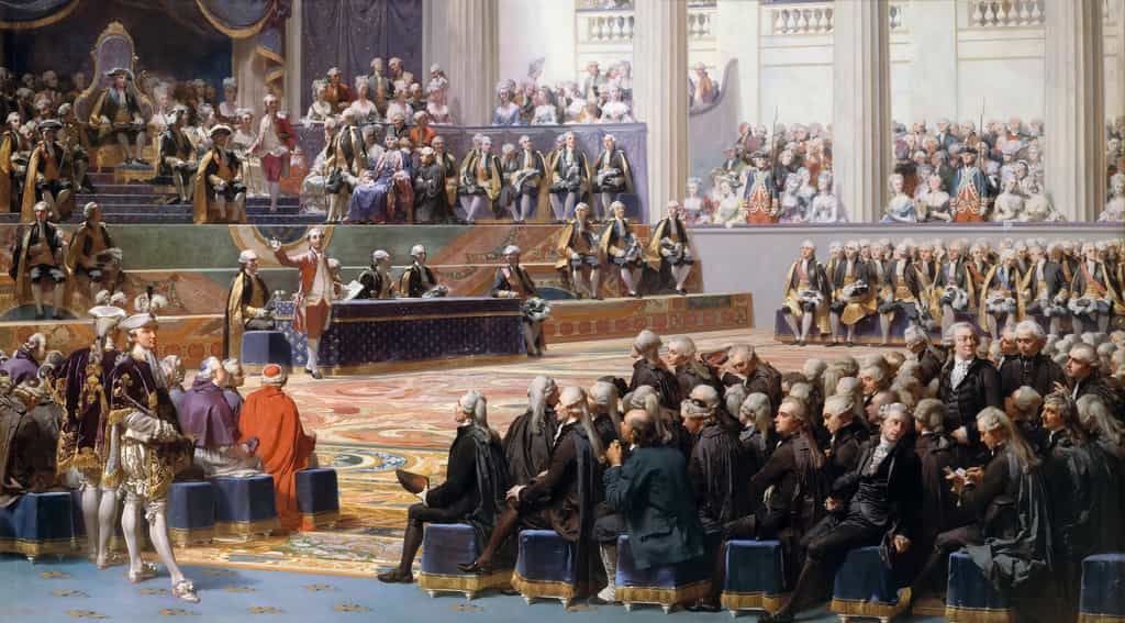 Ouverture des États généraux à Versailles le 5 mai 1789. Toile de Auguste Couder, 1839. © Auguste Couder, Wikimedia Commons, Domaine public