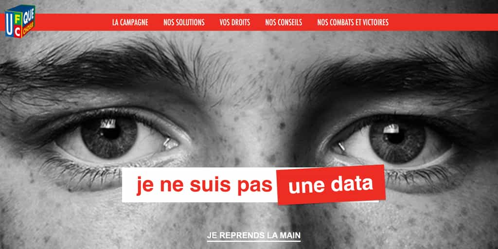 La campagne de sensibilisation a lieu alors que samedi se tient la Journée européenne de la protection des données. © UFC-Que Choisir