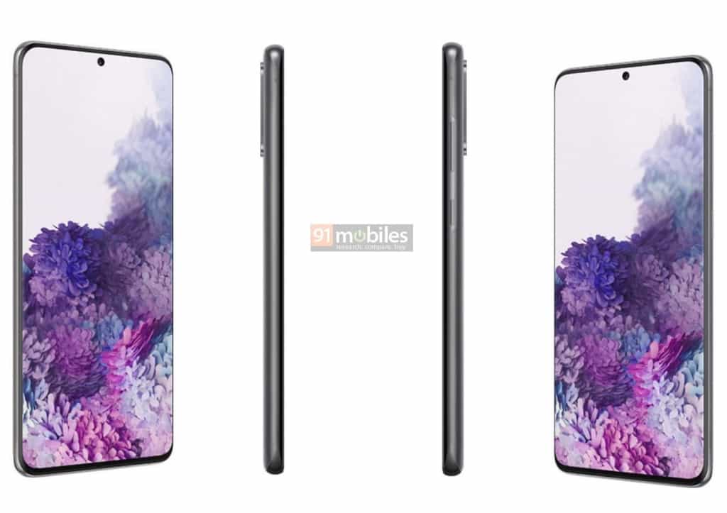 Samsung Galaxy S20, S20+ et S20 Ultra, les mobiles premium de la marque dévoilent leurs contours quelques semaines avant leur sortie. © 91Mobile