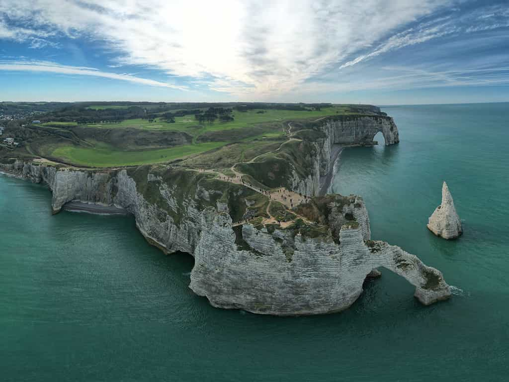 Vue aérienne d'Etretat