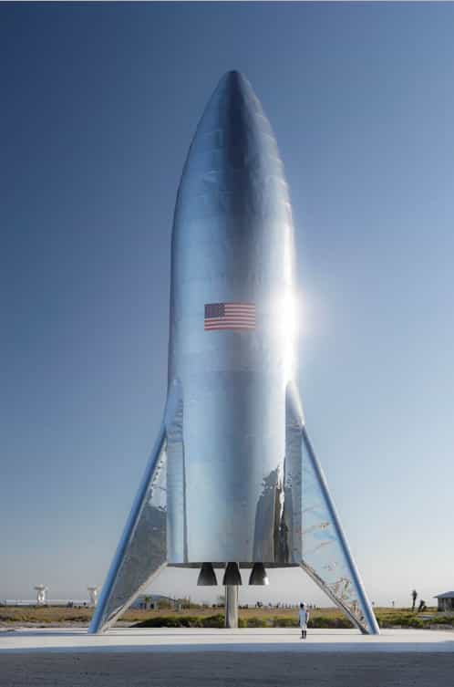 La construction du premier prototype du Starship de SpaceX vient d'être achevée. © SpaceX