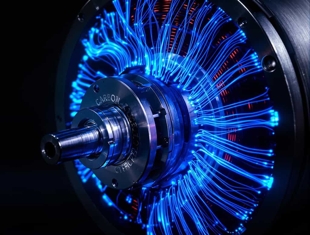 Vue de ce que pourrait être un moteur électrique avec un bobinage de nanotubes de carbone. © SB, IA LeChat