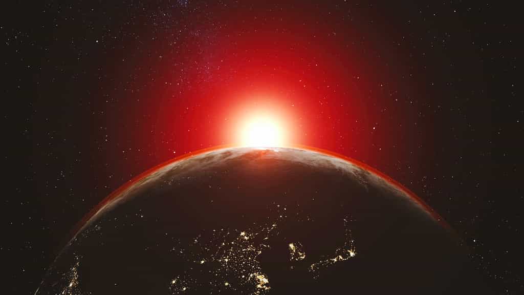 La Terre vue depuis l'espace en orbite autour du Soleil ©goinyk, Envato Elements