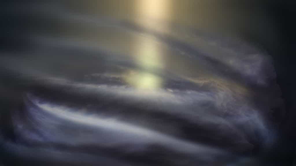 Une vue d'artiste du disque froid de matière entourant le trou noir supermassif de la Voie lactée. © NRAO/AUI/NSF, S. Dagnello