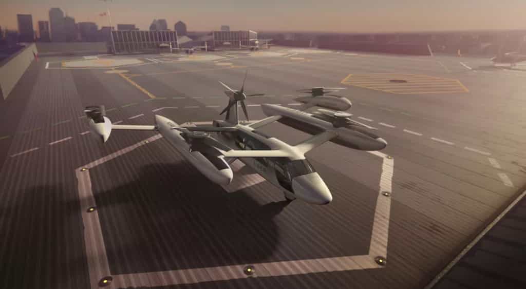 Uber Air compte faire voler des drones taxis à partir de plateformes baptisées « skyports » et situées sur des toits d'immeubles. C'est à partir de ces plateformes que les drones livreurs de repas devraient décoller. © Uber