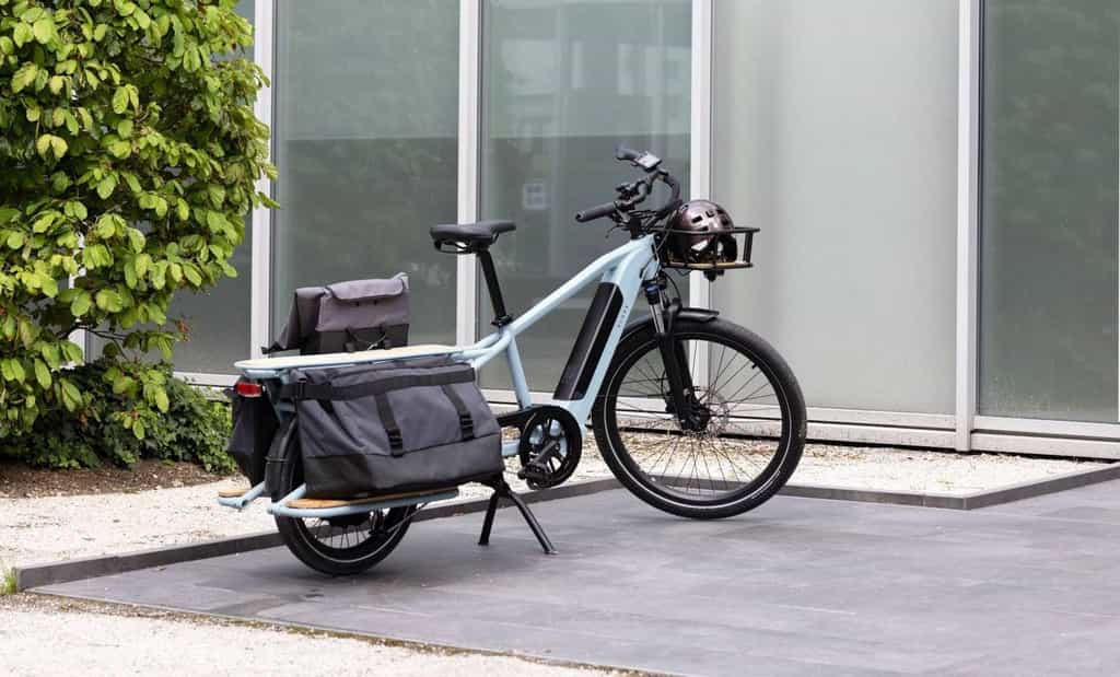Le vélo cargo électrique de Decathlon sera dévoilé plus en détails d’ici la fin de l’année. © Decathlon