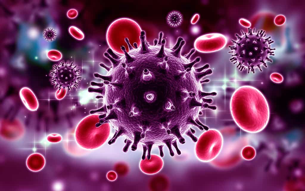 Le virus de l'immunodéficience humaine de type 1 (VIH-1) appartient à la famille des rétrovirus, et plus précisément, le VIH-1 est classé dans le genre Lentivirus. © RAJCREATIONZS, Adobe Stock
