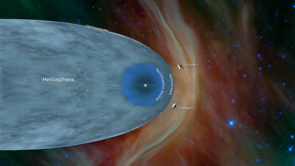 La sonde Voyager 2 a franchi la frontière de l'héliosphère et fonce à travers l'espace interstellaire depuis le 5 novembre 2018. © Nasa/JPL-Caltech 