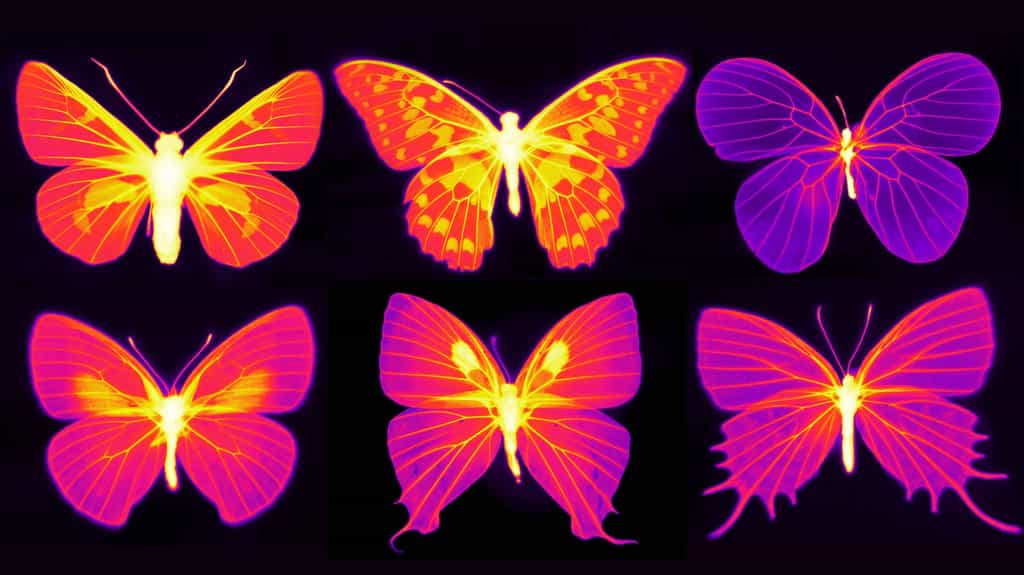 Les ailes des papillons contiennent des cellules vivantes dont la fonction nécessite des températures appropriées. © Nanfang Yu et Cheng-Chia Tsai, Columbia Engineering