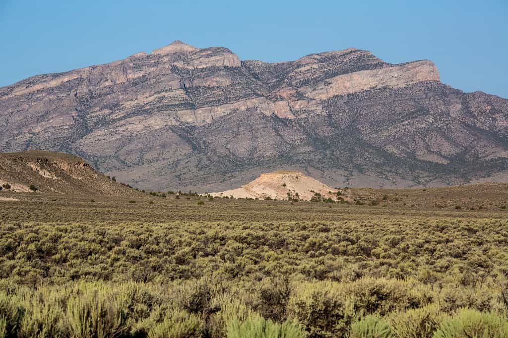 Les roches composant le relief du Basin and Range aux États-Unis sont issues des profondeurs de la croûte. © BLM Nevada, Wikimedia Commons, CC By 2.0