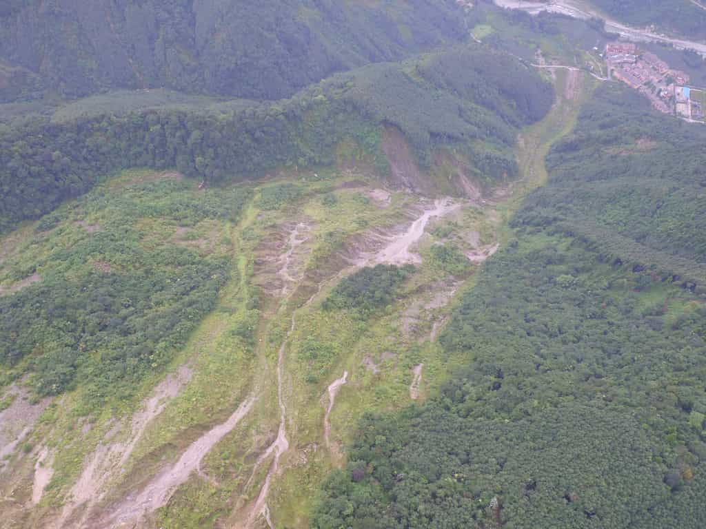 Coulées de boues dans la province du Sichuan suite au séisme de Wenchuan. © Zongji Yang (imaggeo.egu.eu)