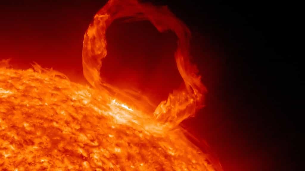 Une éruption solaire en vidéo