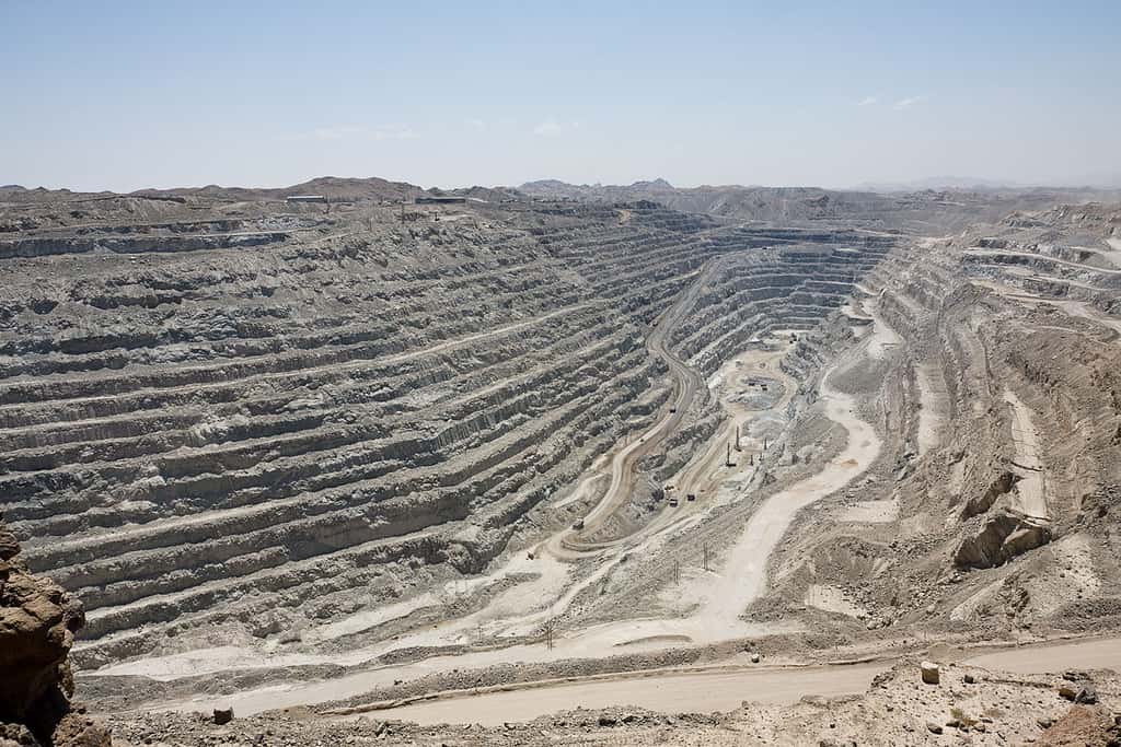 La mine de Rössing, en Namibie, est l’une des plus grandes mines d’uranium au monde. © Ikiwaner, Wikimedia Commons, GNU 1.2