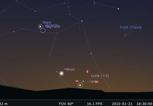 Mercure près de la lumière de Vénus. © Futura-Sciences