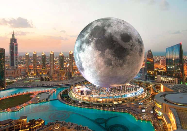 Si Dubaï est coutumière des excentricités architecturales, le projet de <em>Moon World Resorts Inc</em>. se révèle être une véritable première. © Moon World Resorts Inc.