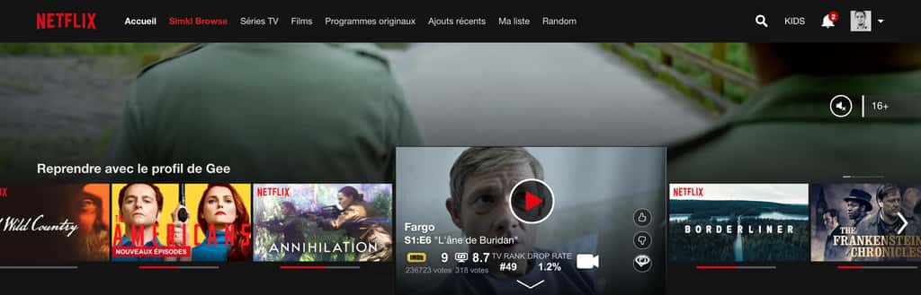 Intégration de SIMKL dans Netflix. © Futura