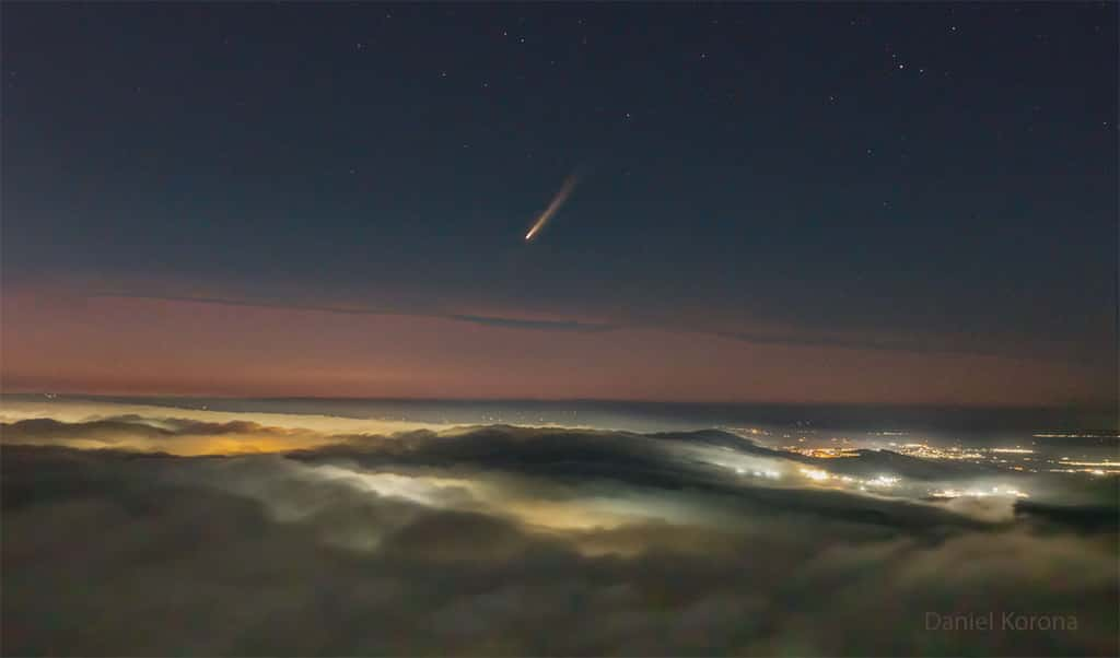 En septembre 2024, la comète C/2023 A3 était photographiée au-dessus de Zacatecas, au Mexique. © Daniel Korona, Nasa