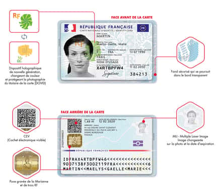 Le nouveau format de la carte d'identité comprend un cachet électronique de la forme d'un QR code. © Ministère de l'Intérieur