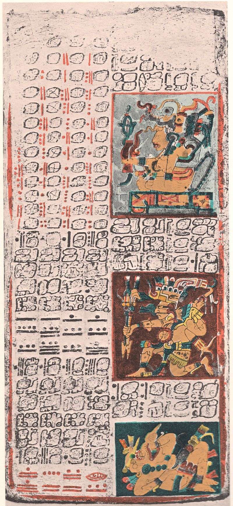 Le Codex de Dresde, datant du XIII<sup>e</sup> au XV<sup>e</sup> siècle, consigne les événements astronomiques observés dans le Yucátan par les peuples mayas. © Bibliothèque d'État et universitaire de Saxe