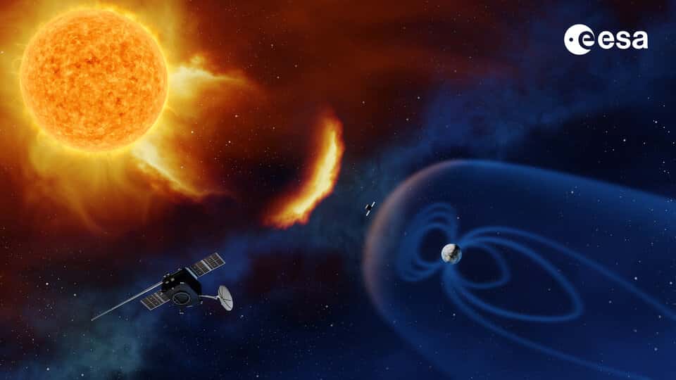 Satellite surveillant le Soleil. © Baker, ESA