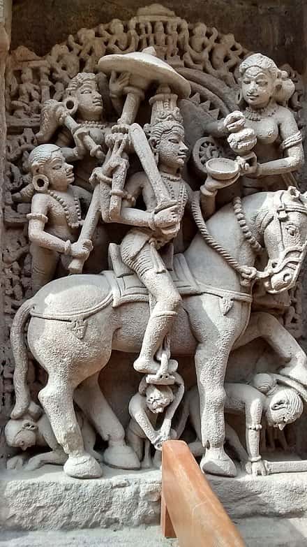Kalki, ici représenté à Patan, en Inde, est la dixième incarnation du dieu Vishnu dans la religion hindouiste. © CC BY-SA 4.0, Anurag Choubisa